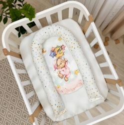 Protecție somn - Baby nest co-sleeping Ursuleț roz